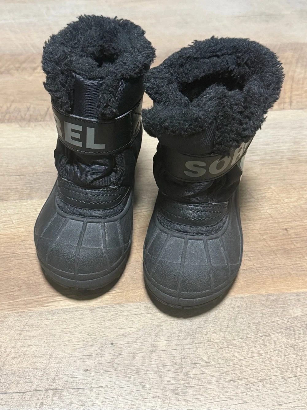 Sorel Snow Commander Toddler Winter Boots Black/Charcoal Size 6